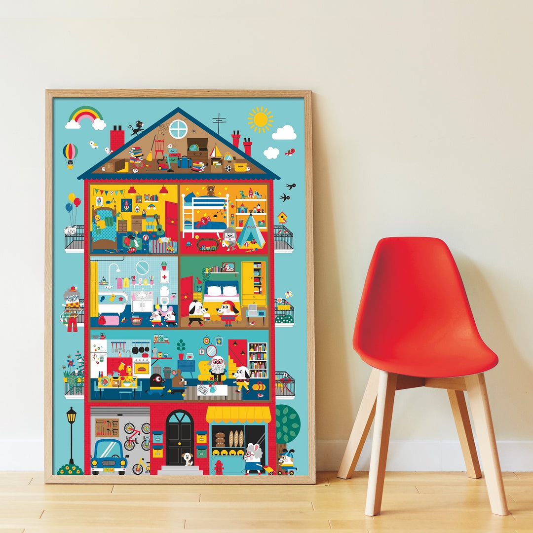 Affiche découverte et autocollants repositionnables Maison