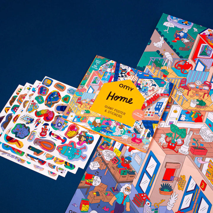 Affiche géante à décorer avec Autocollants Home