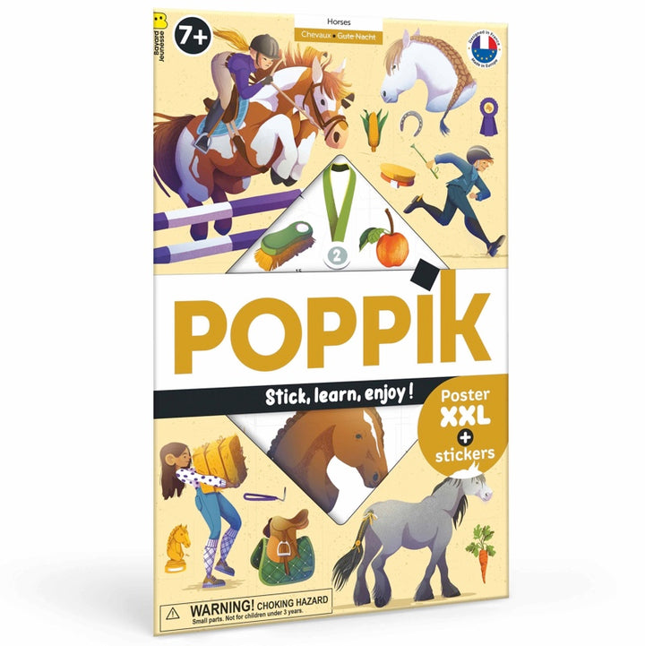 Discovery poster and repositionable stickers - Horses