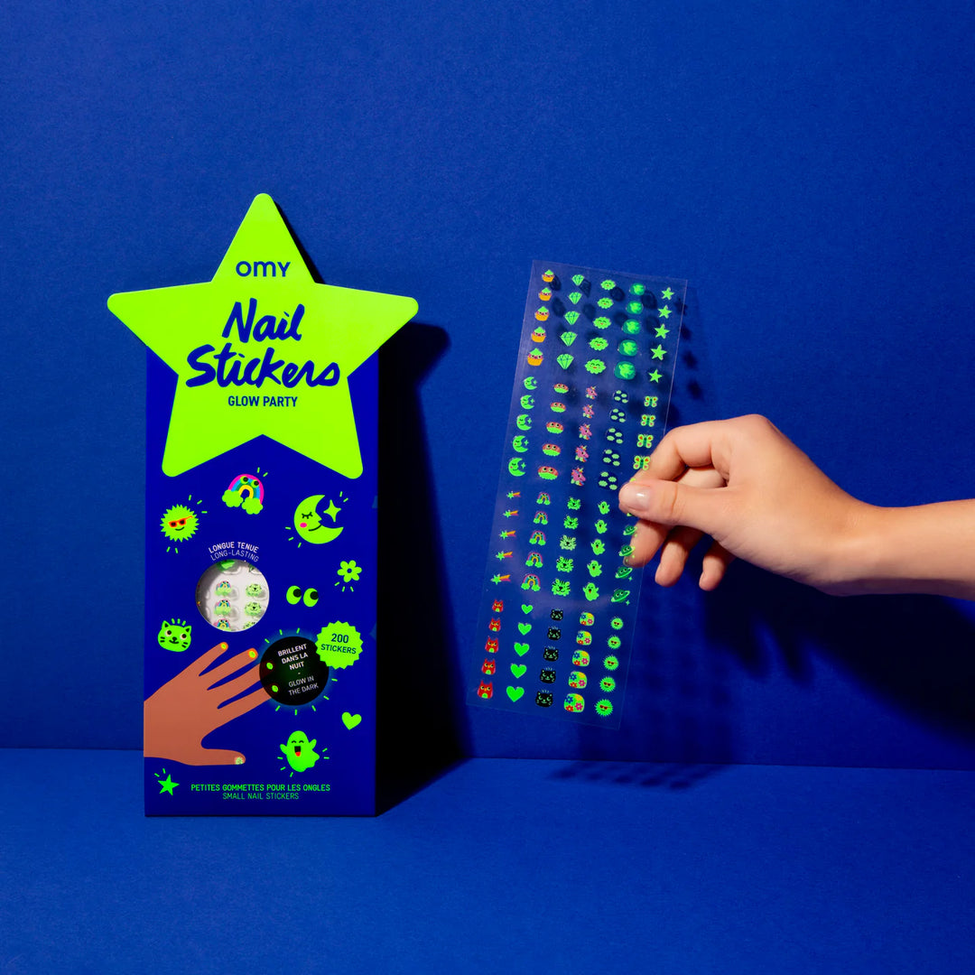 Autocollants pour les ongles fluorescents