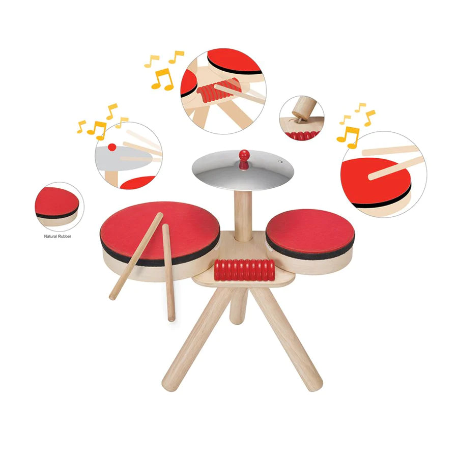 Batterie musicale en bois