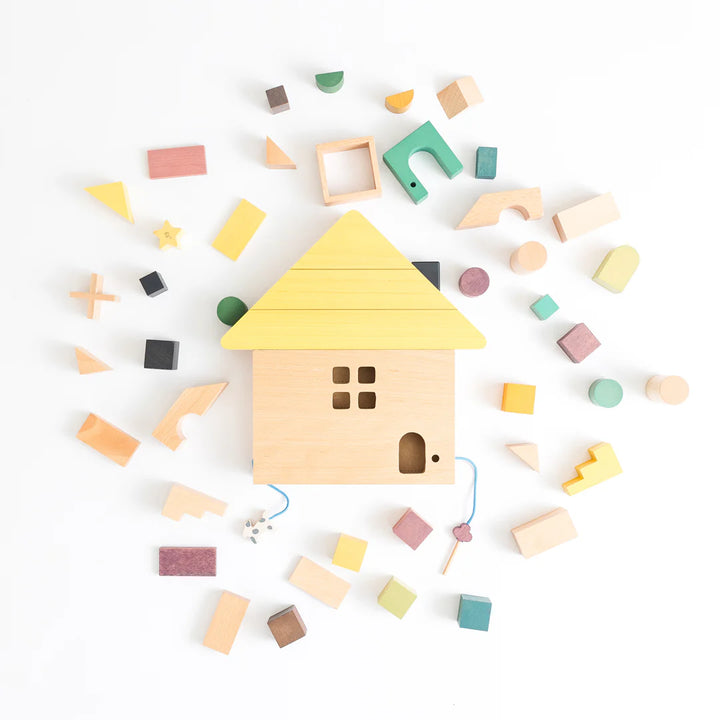 Blocs de construction maison en bois