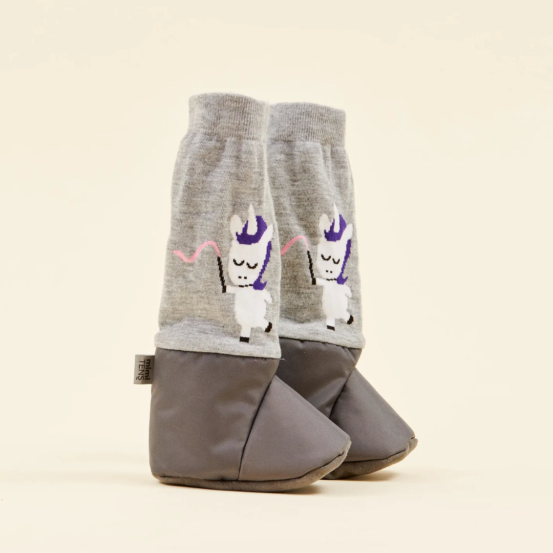 Bottines imperméables gris Abby la licorne
