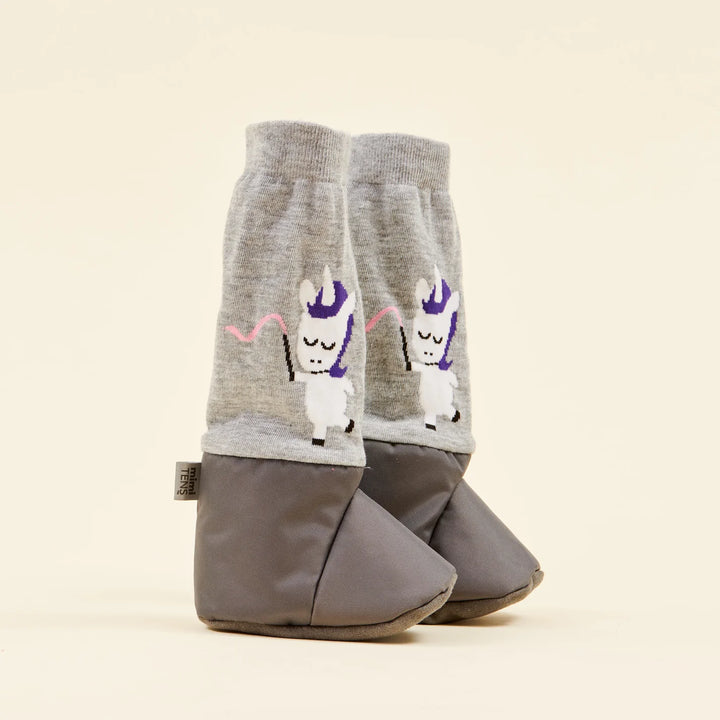 Bottines imperméables gris Abby la licorne