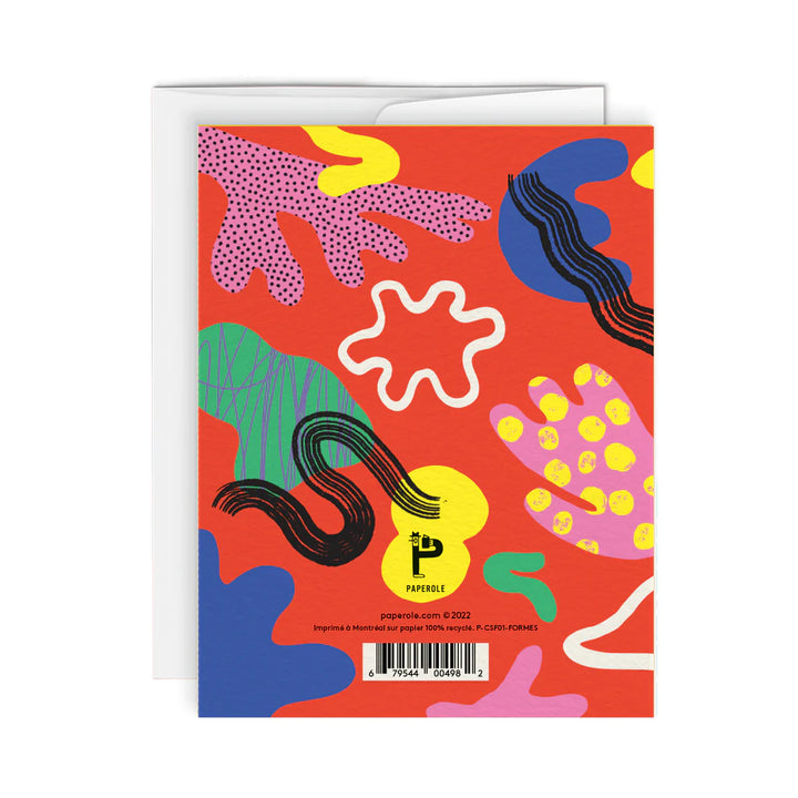 Carte de souhaits joyeux anniversaire illustré Formes