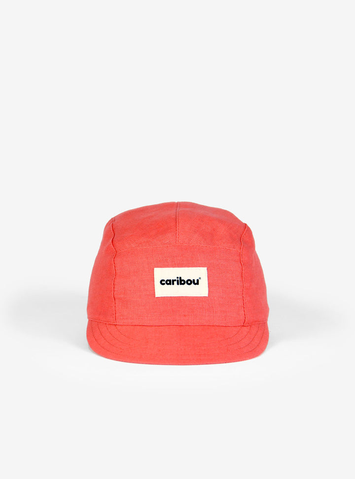 Casquette en lin Caribou pamplemousse