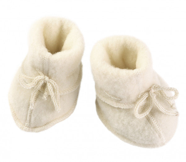 Chaussons en polaire de mérinos Naturel