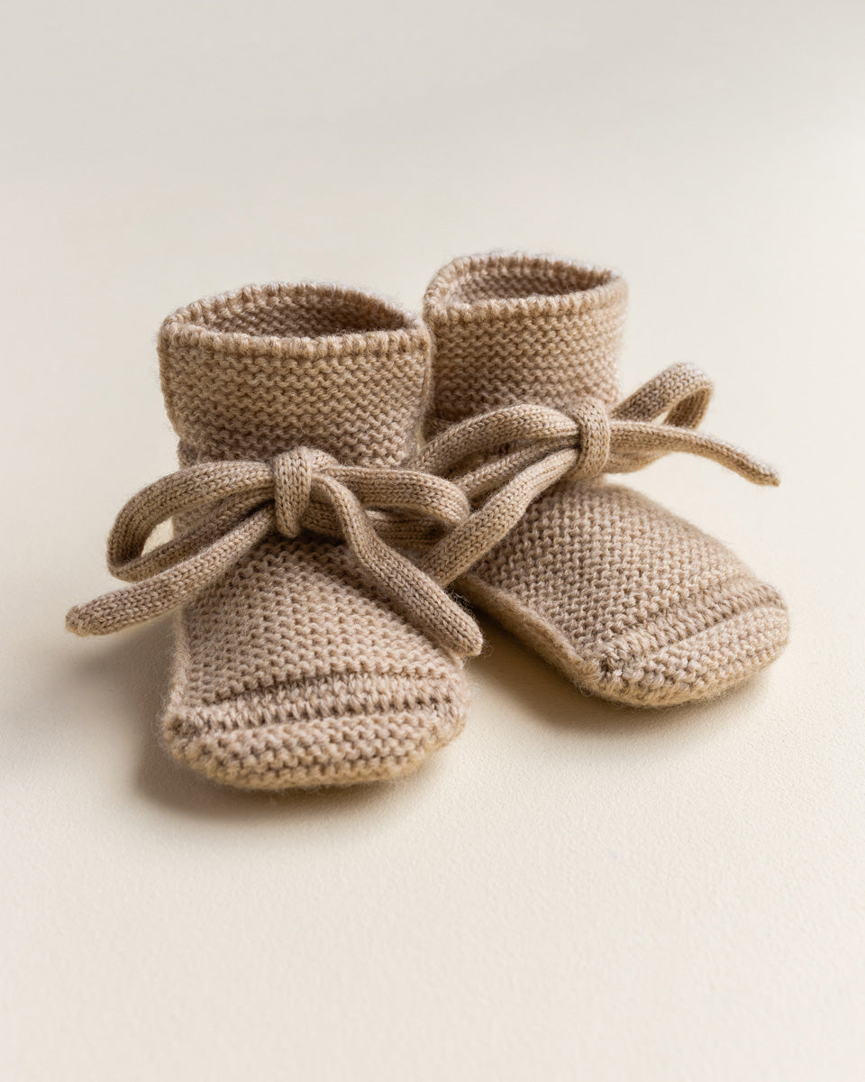 Hvid Chaussons de laine de mérinos Sable – Comme des enfants