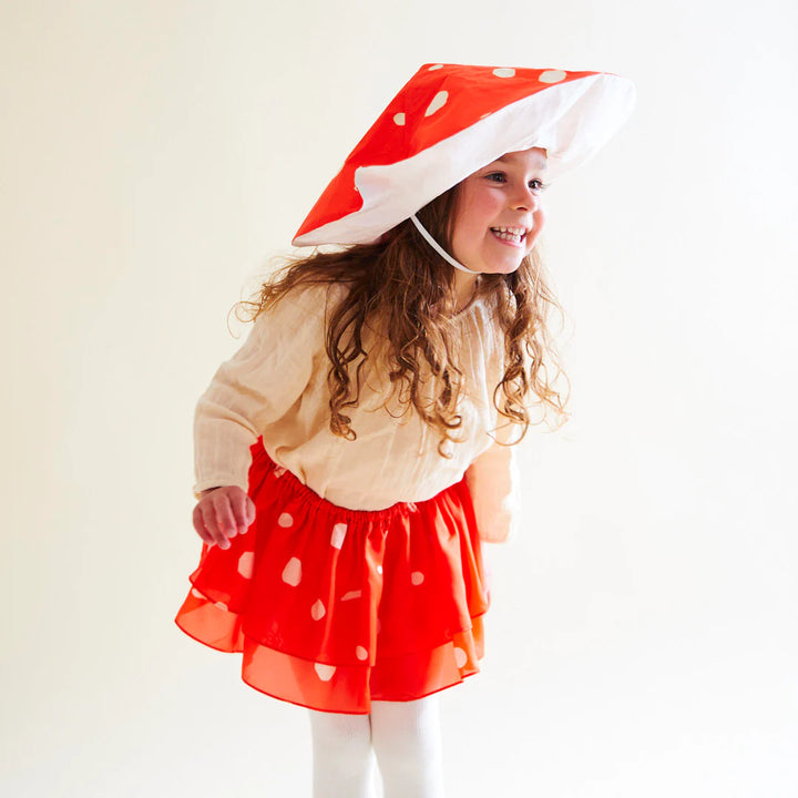 Fille avec Costume pour enfant champignon rouge