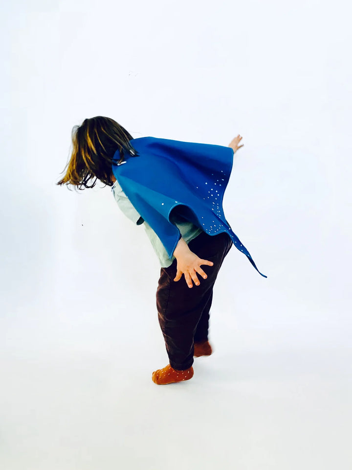 Enfant avec Costume de raie en coton bleu