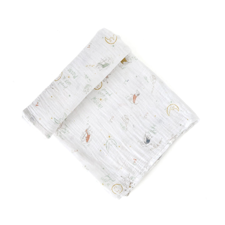 Couverture d'emmaillotage en mousseline avec motif sur la lune