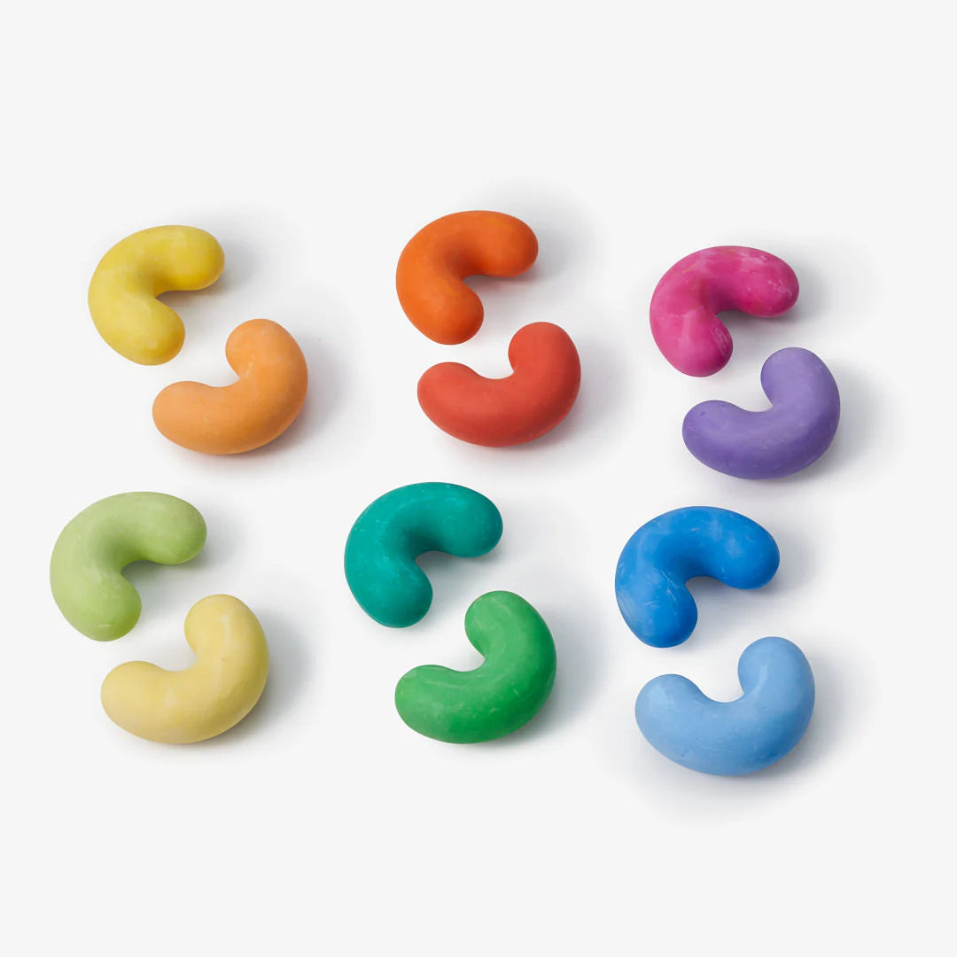 Craies en forme de haricots multicolores
