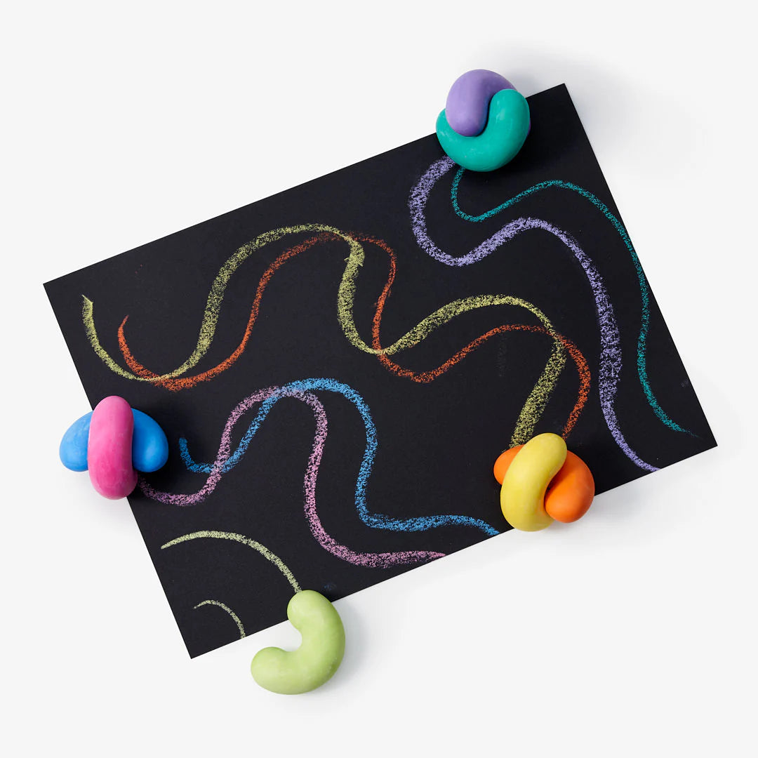 Dessins avec Craies en forme de haricots multicolores