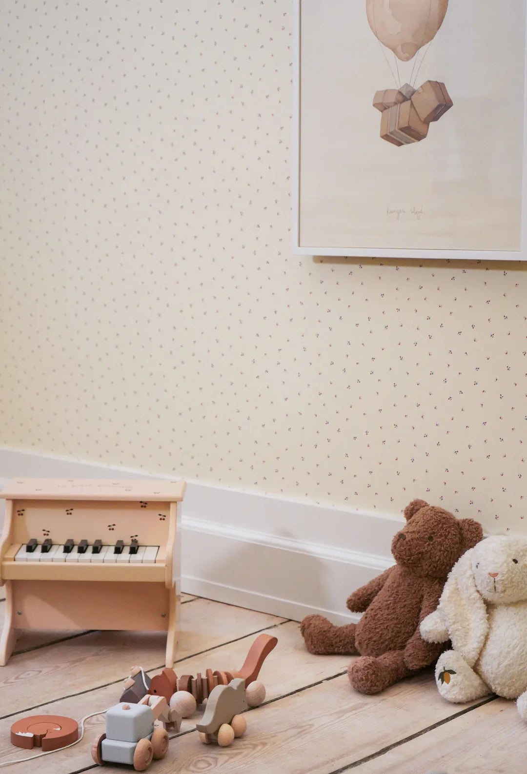 Chambre d'enfant avec Excavatrice en bois