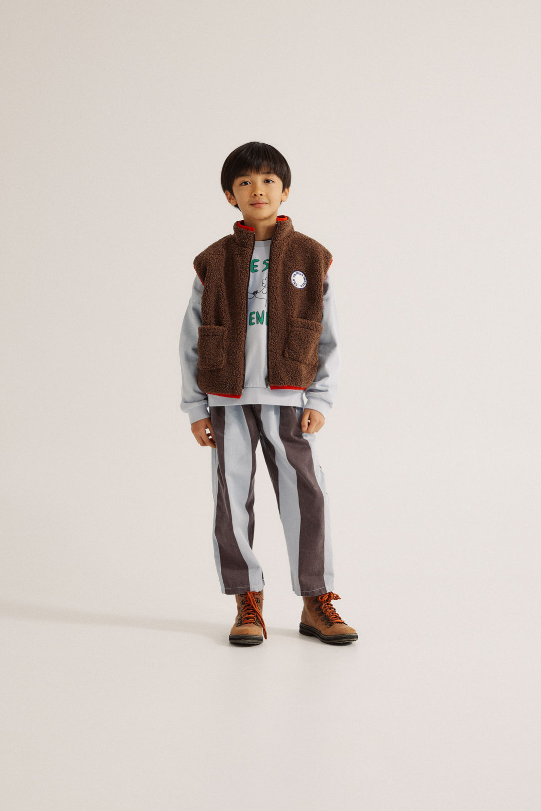 Enfant avec Gilet Brown teddy