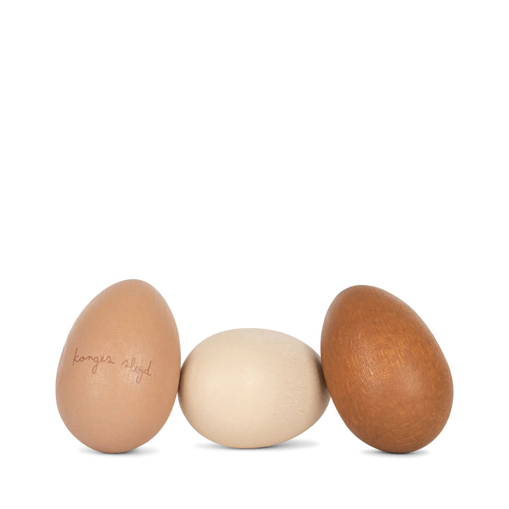 Hochets œufs en bois