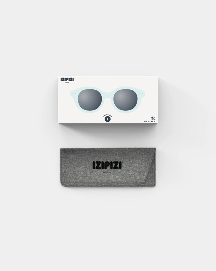 Boîte et étui de Lunettes de soleil bio sourcée Aqua Green