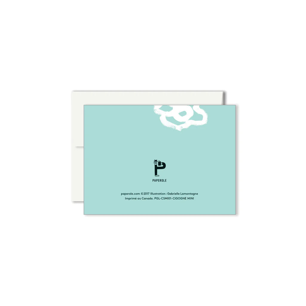 Mini greeting card - Stork