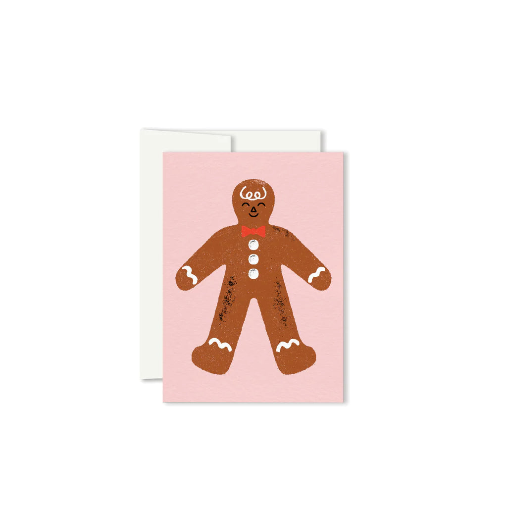 Mini carte de souhaits illustrée Pain d'épice