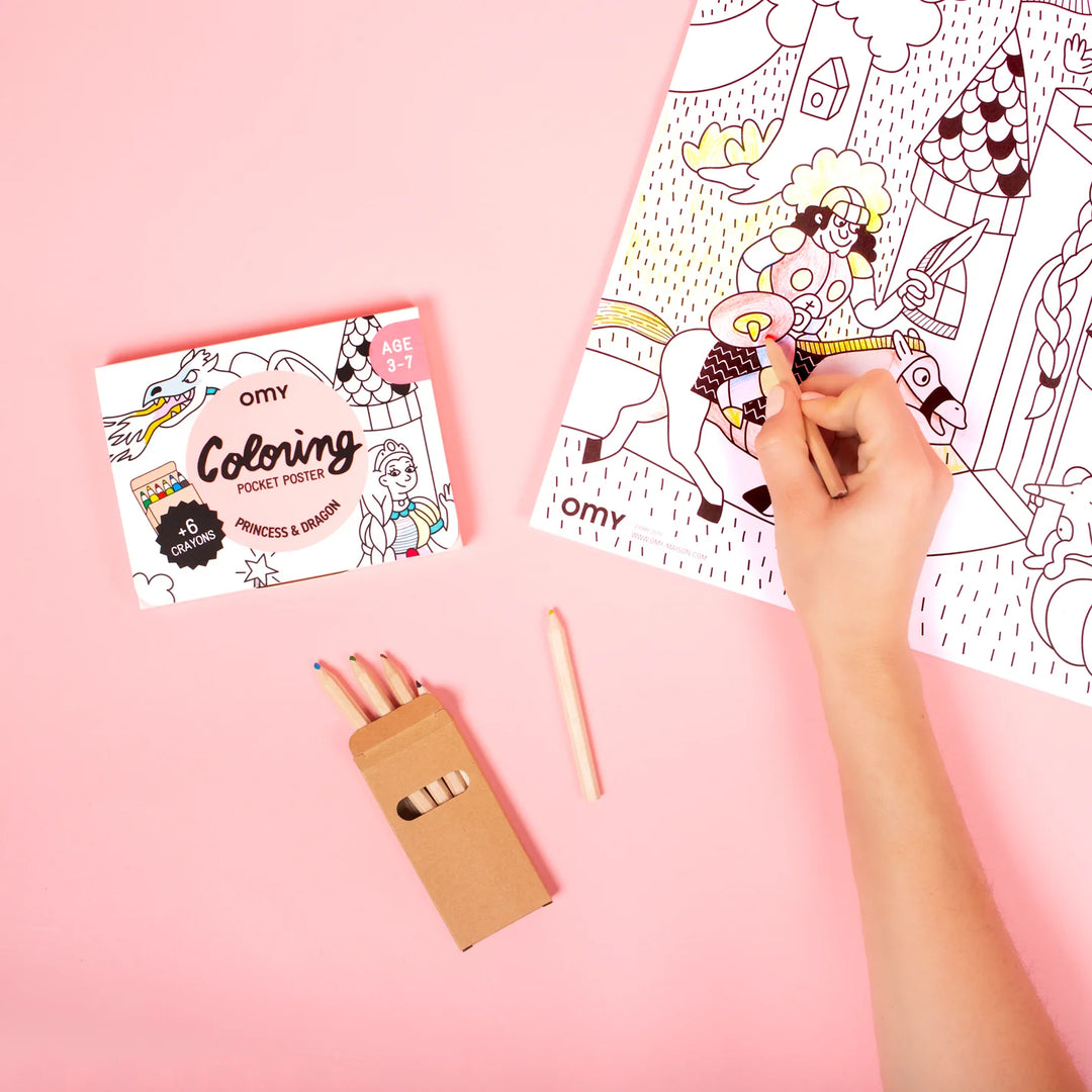 Mini ensemble de coloriage Princesses et dragons
