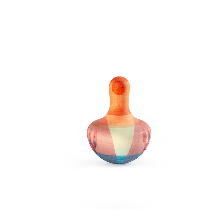 Jouet pour enfant Oiseau orange en bois