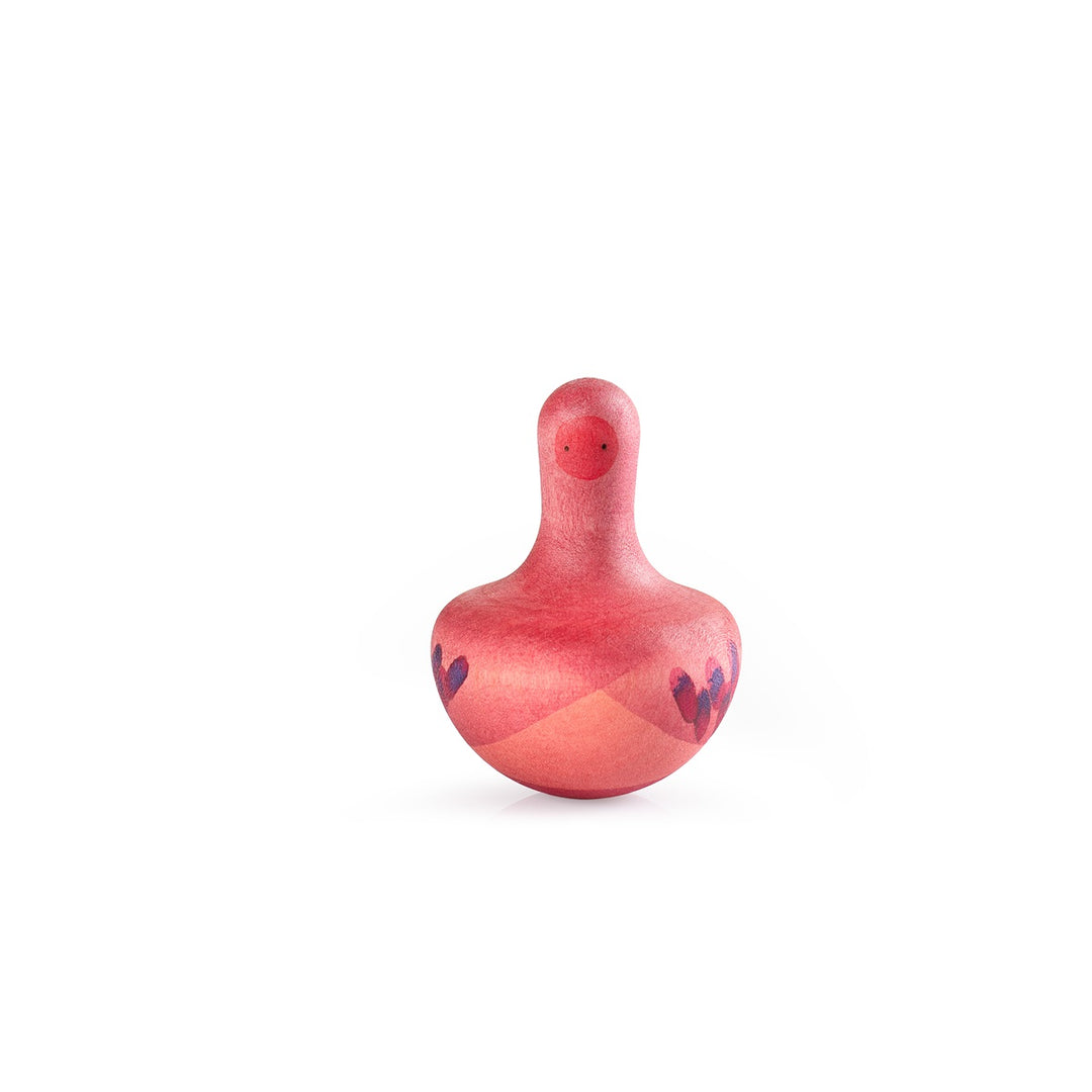 Jouet pour enfant Oiseau rose en bois