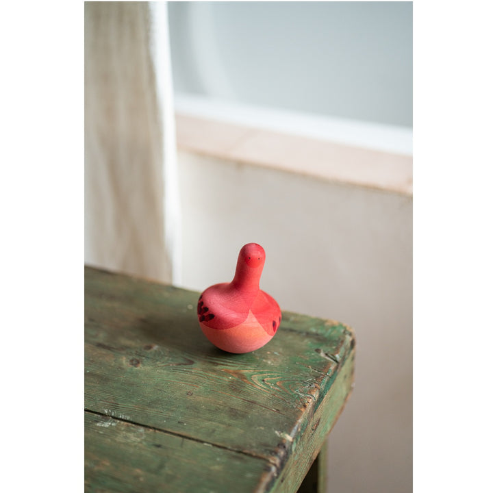 Jouet pour enfant Oiseau rose en bois