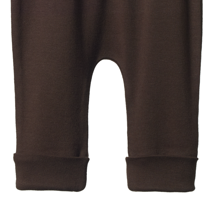 Jambes de Pantalon pour bébé en coton brun
