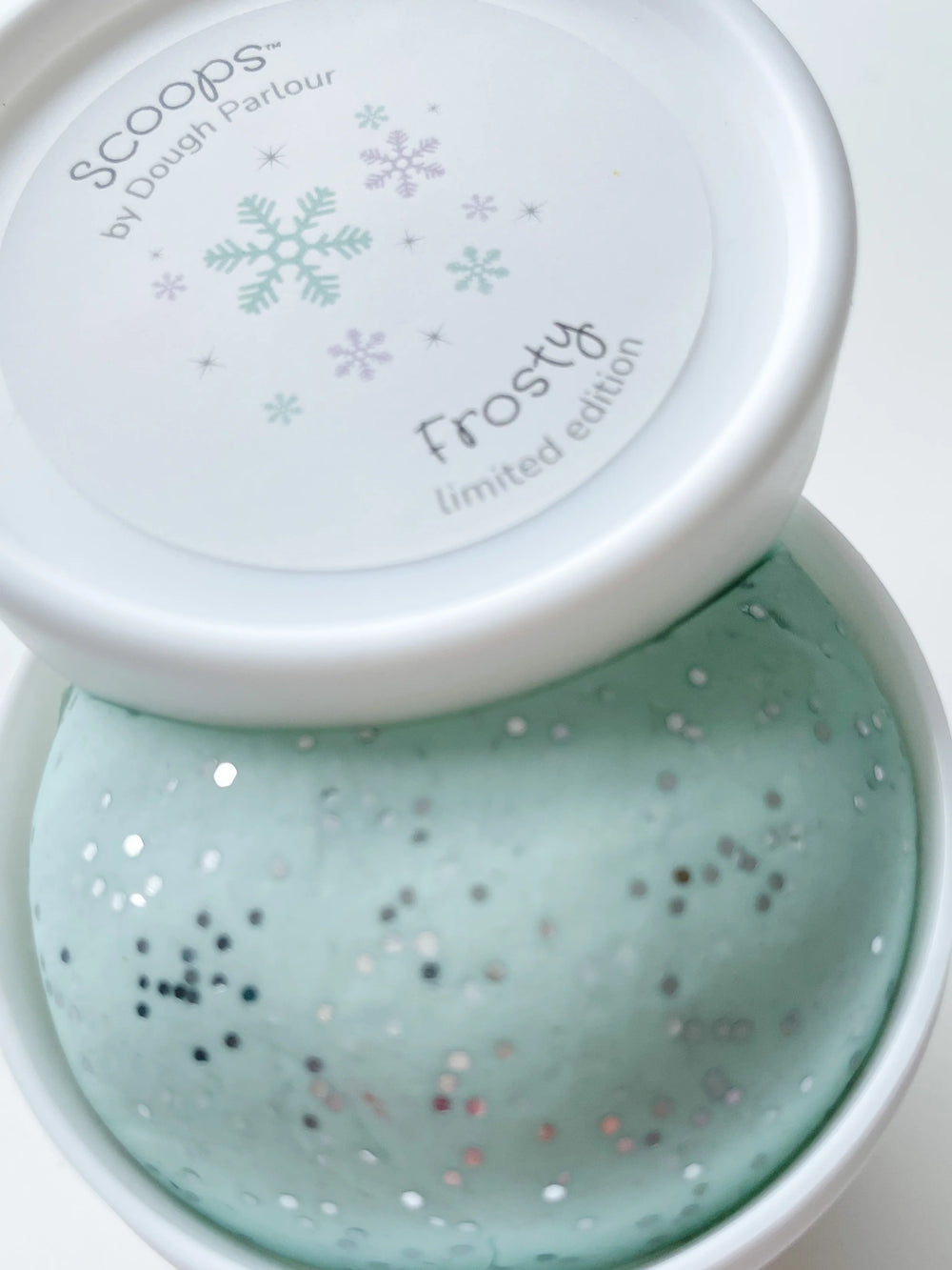 Pâte à modeler verte Paillettes givrées