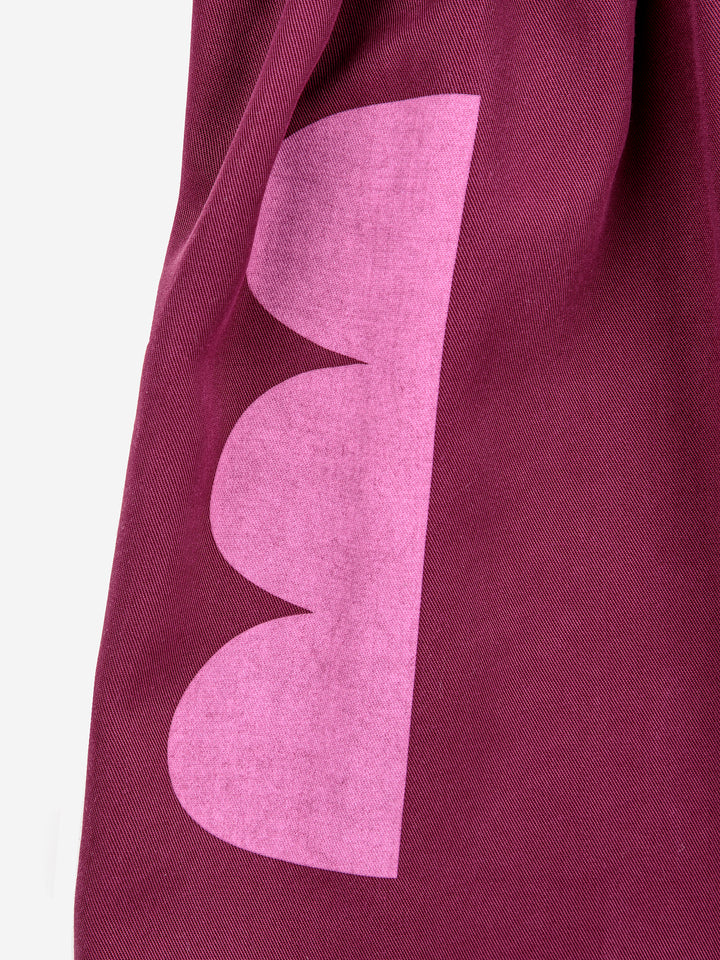 Détail de Robe en lyocell mauve avec formes géométriques