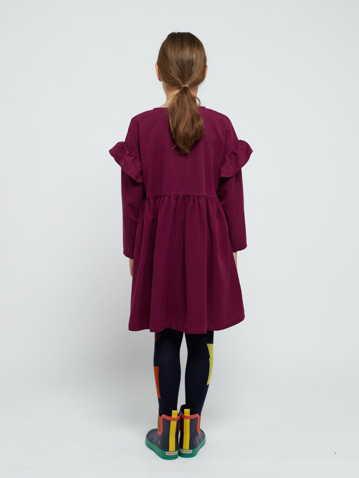 Fille avec Robe en lyocell mauve 