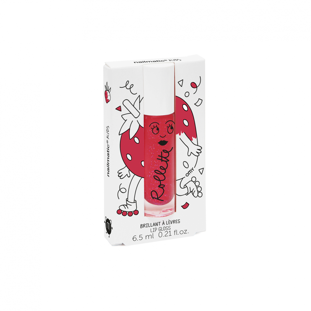 Rollette Transparent Hydrating Lip Gloss - Strawberry