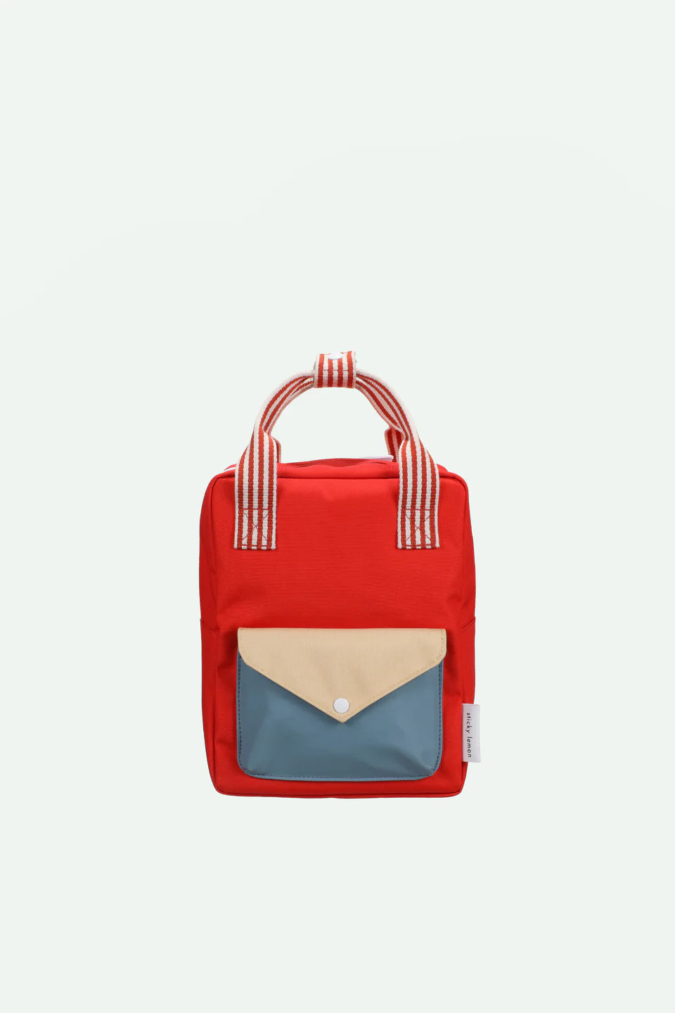 Petit sac à dos Sticky Lemon rouge, bleu et beige
