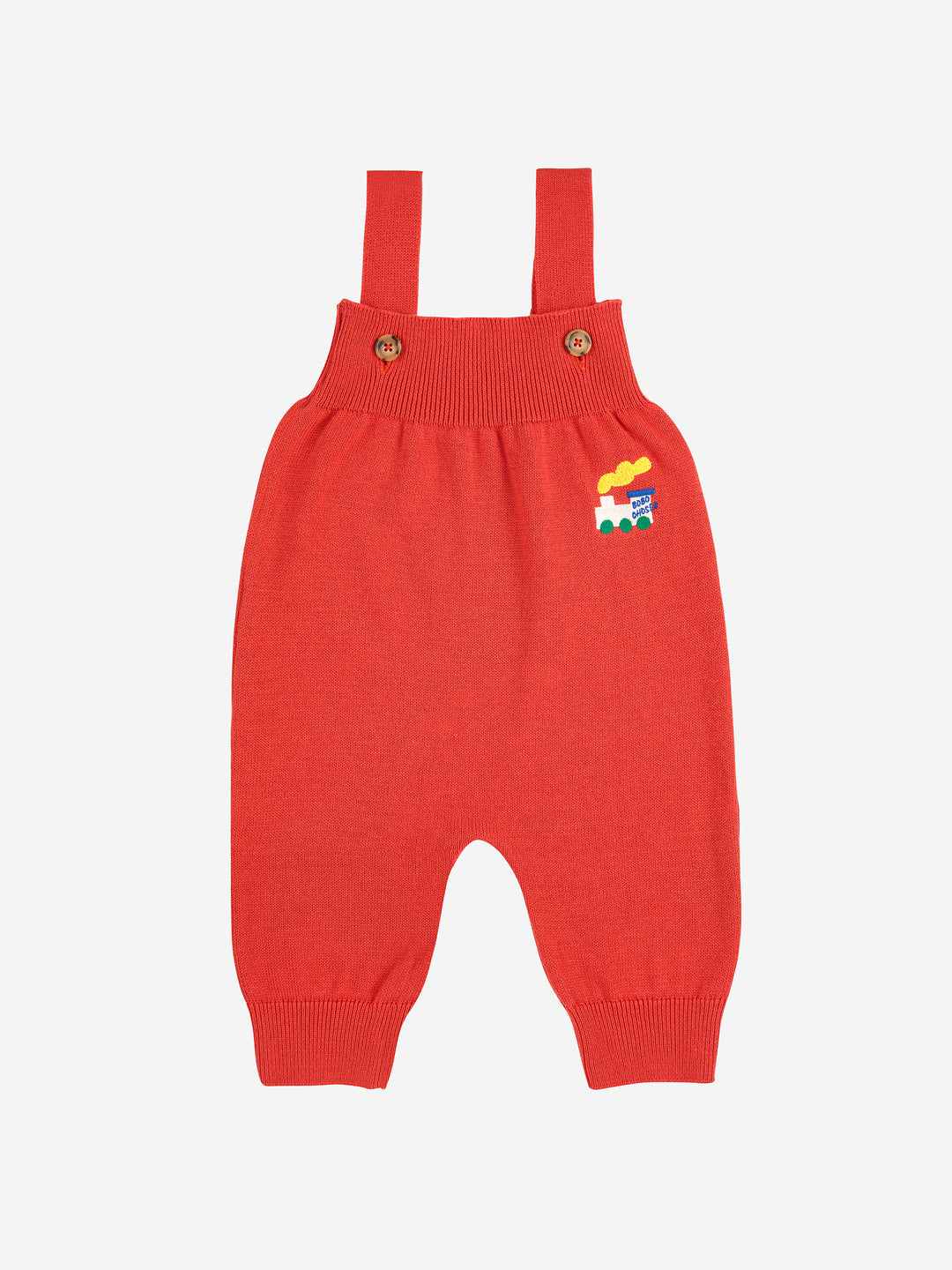 Salopette Bobo Choses tricotée en coton orange