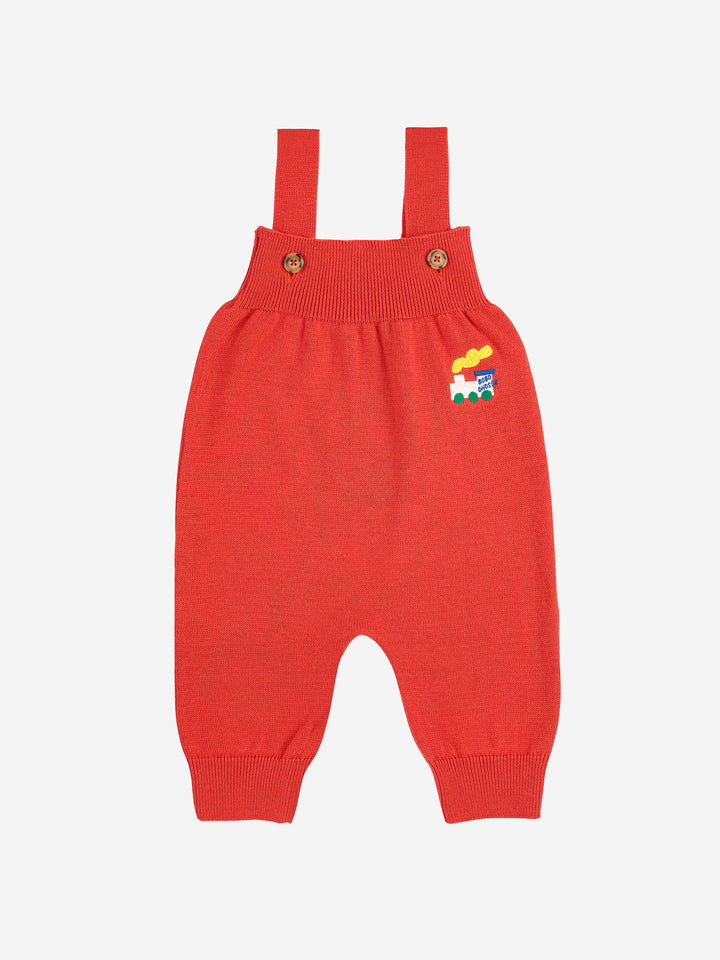 Salopette Bobo Choses tricotée en coton orange