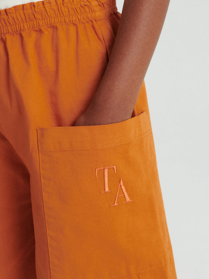 Pochette de Shorts pour enfant True Artist en coton orange