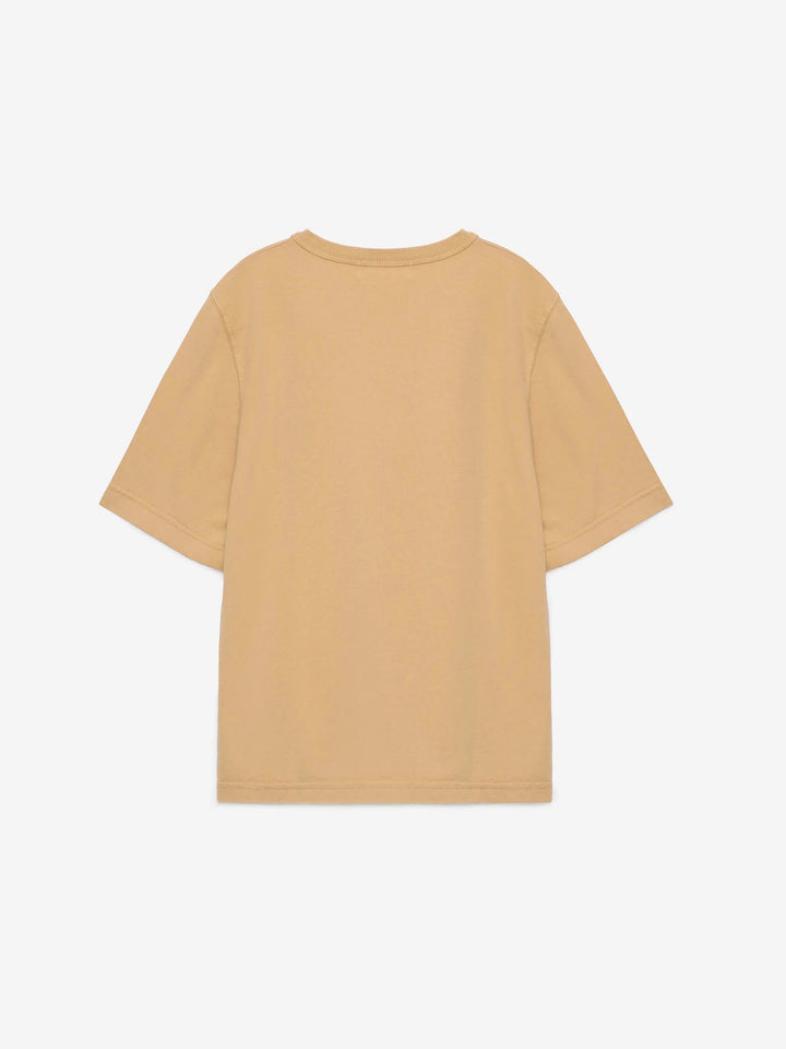 Dos de T shirt en coton caramel