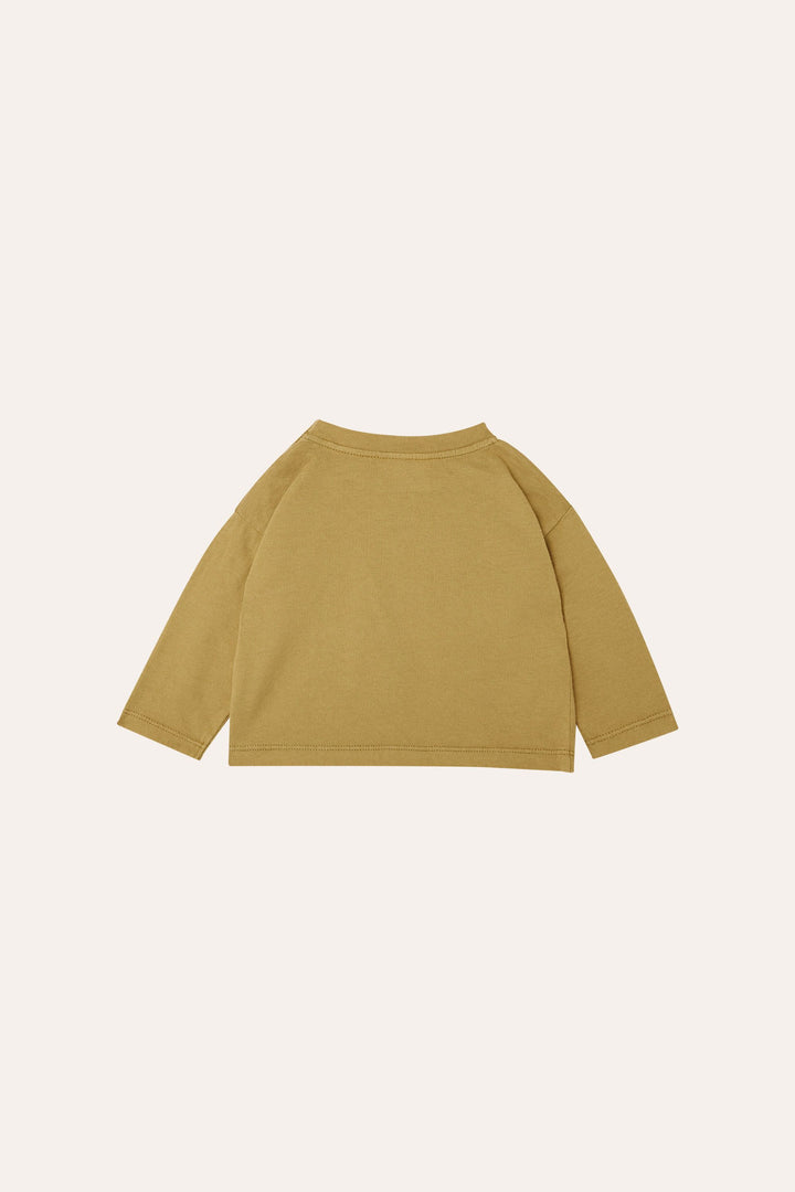 Dos de Tshirt ocre pour bébé manches longues