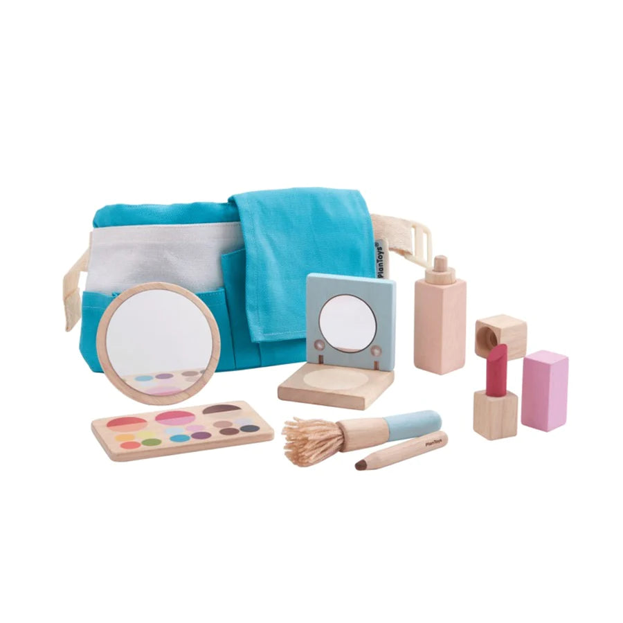 Trousse de maquillage professionnel en bois pour enfants