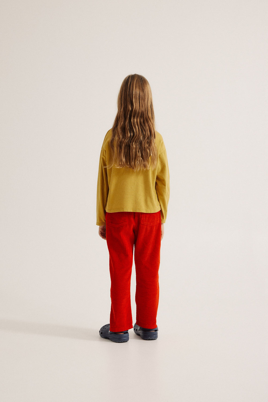 Enfant avec Tshirt manches longues moutard imprimé Bouquet de fleurs