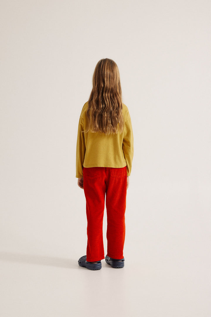 Enfant avec Tshirt manches longues moutard imprimé Bouquet de fleurs