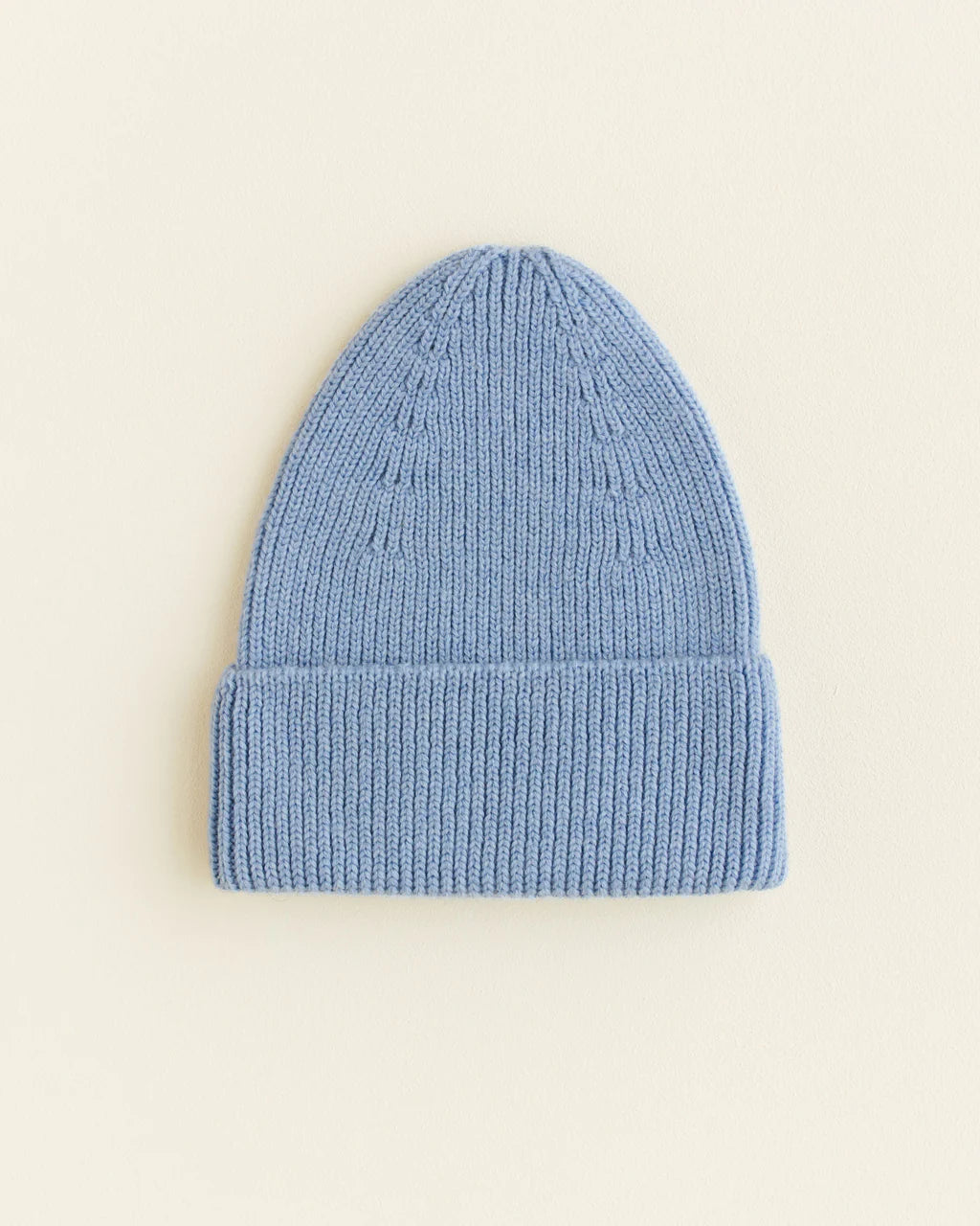 Tuque bleu pâle en laine mérinos