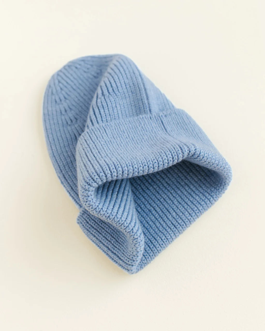 Tuque bleu pâle en laine mérinos