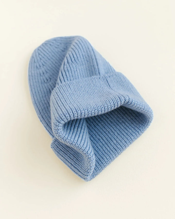 Tuque bleu pâle en laine mérinos