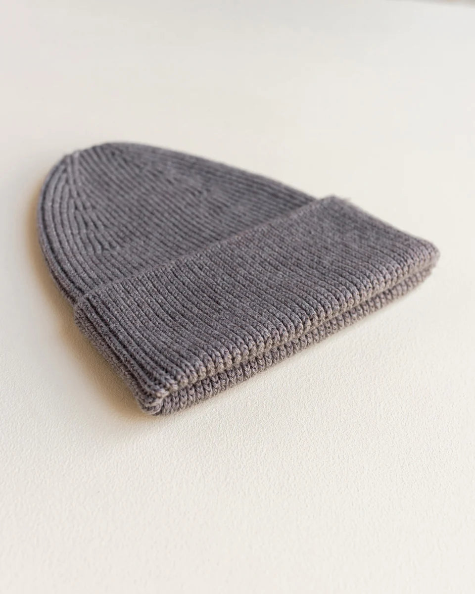 Tuque en laine mérinos gris