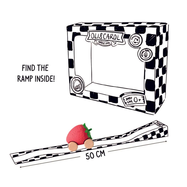 Boîte de Voiture pour bébé en caoutchouc en forme de fraise