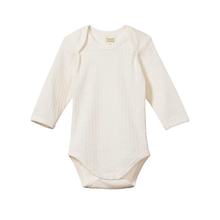 Body manches longues pointelle naturel