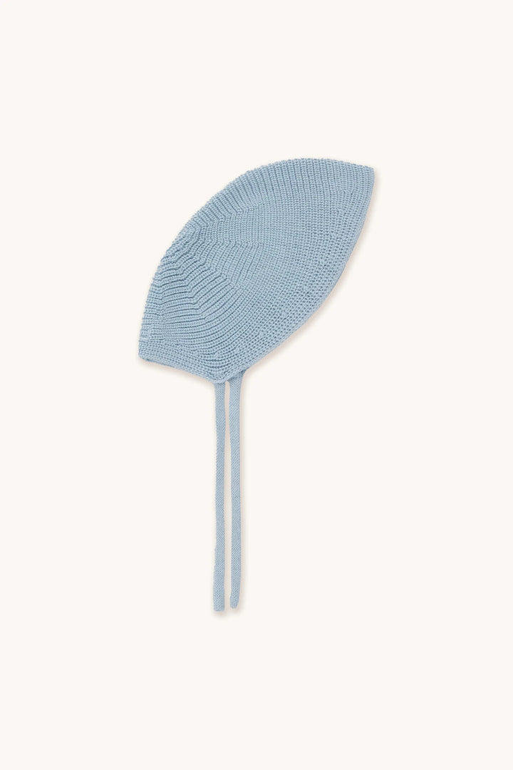 Bonnet pour poupée en coton tricoté Bleu ciel