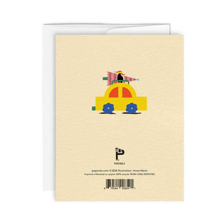 Dos de Carte de souhaits de noël