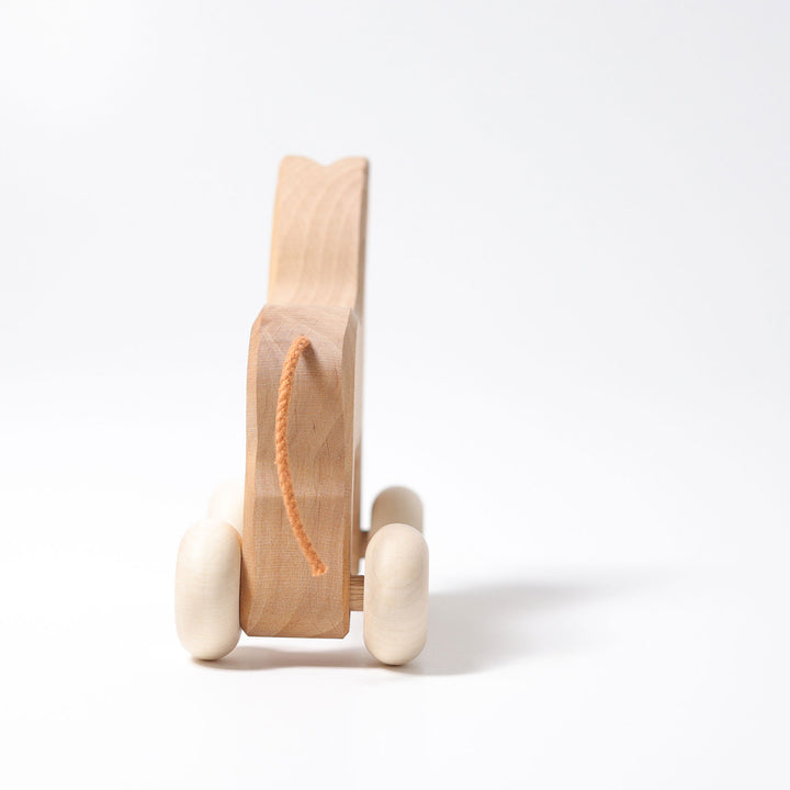 Cheval en bois a rouler